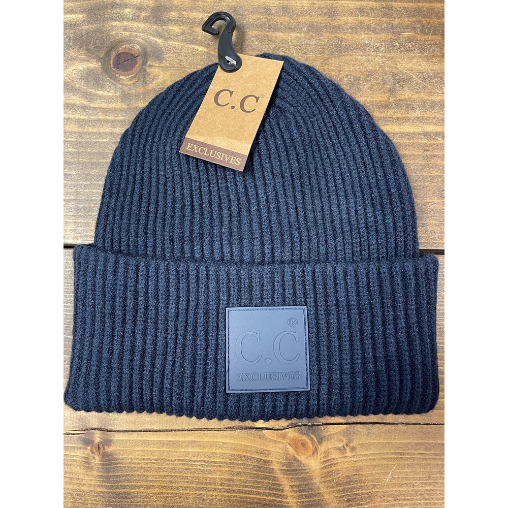 CC Navy Blue Unisex Beanie Toboggan Hat